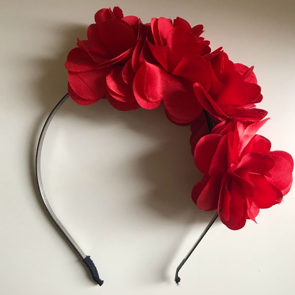 Red rose headband